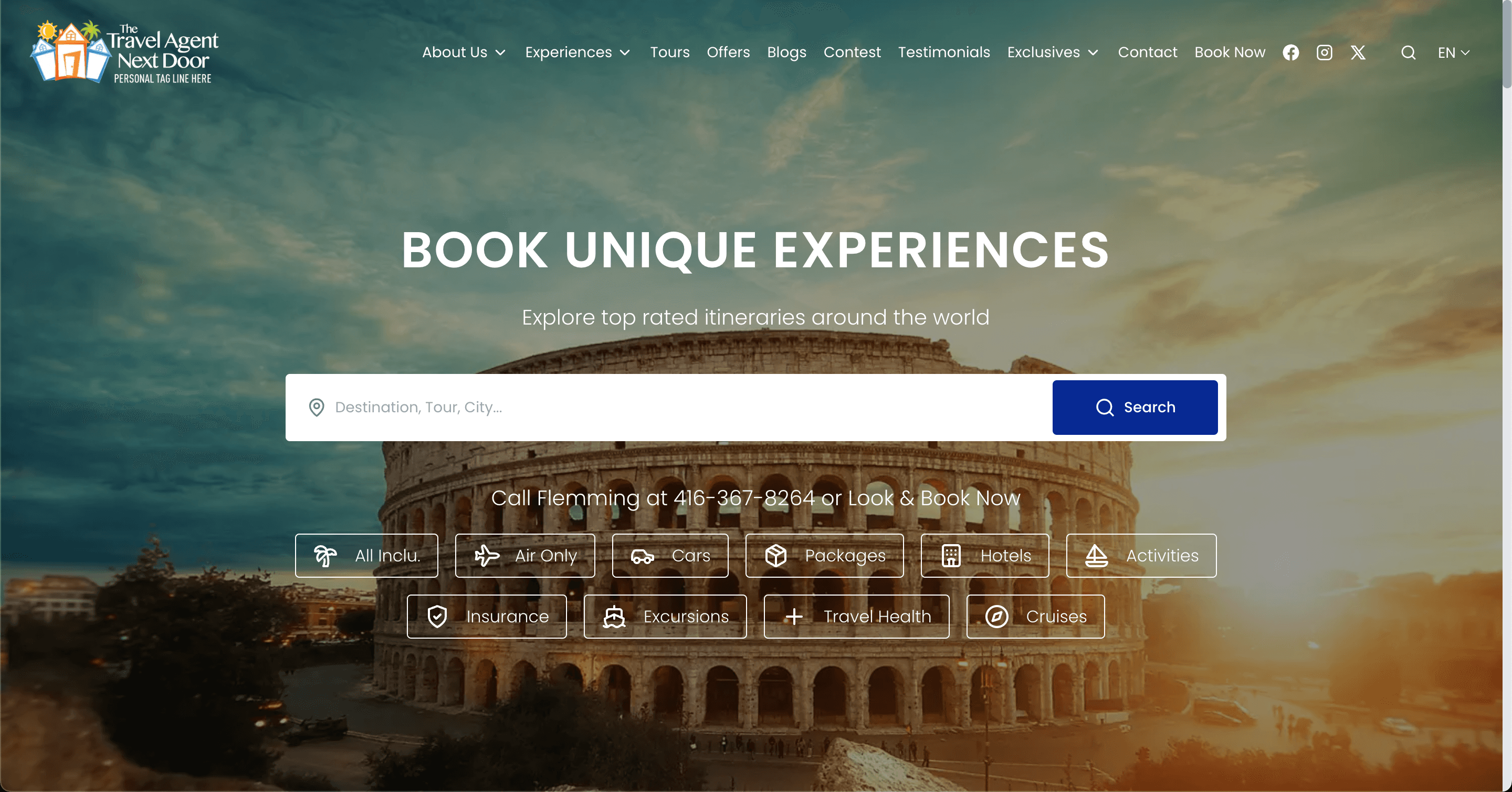 Agent website landing page